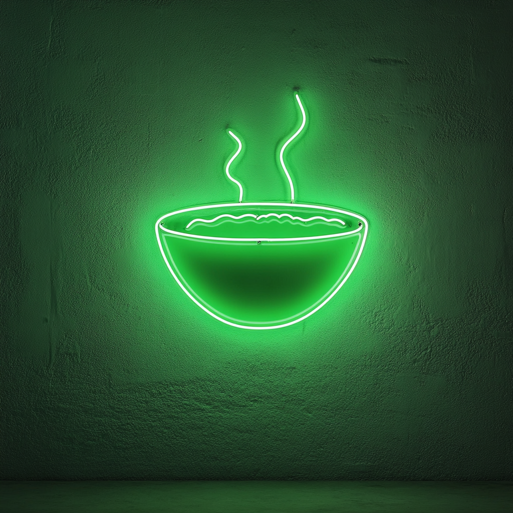 Chili Bowl - Green Neon Sign, 24 Inches