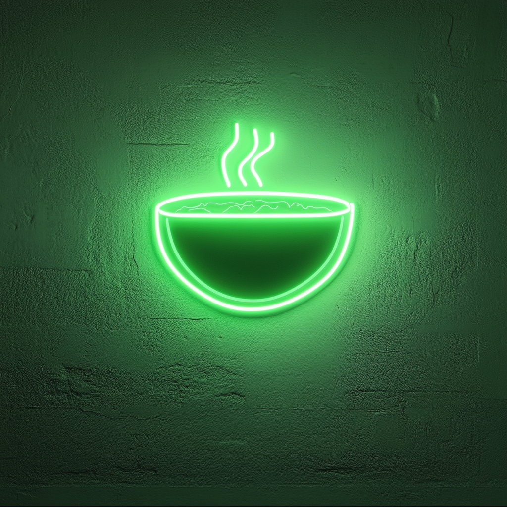 Chili Bowl - Green Neon Sign, 18 Inches