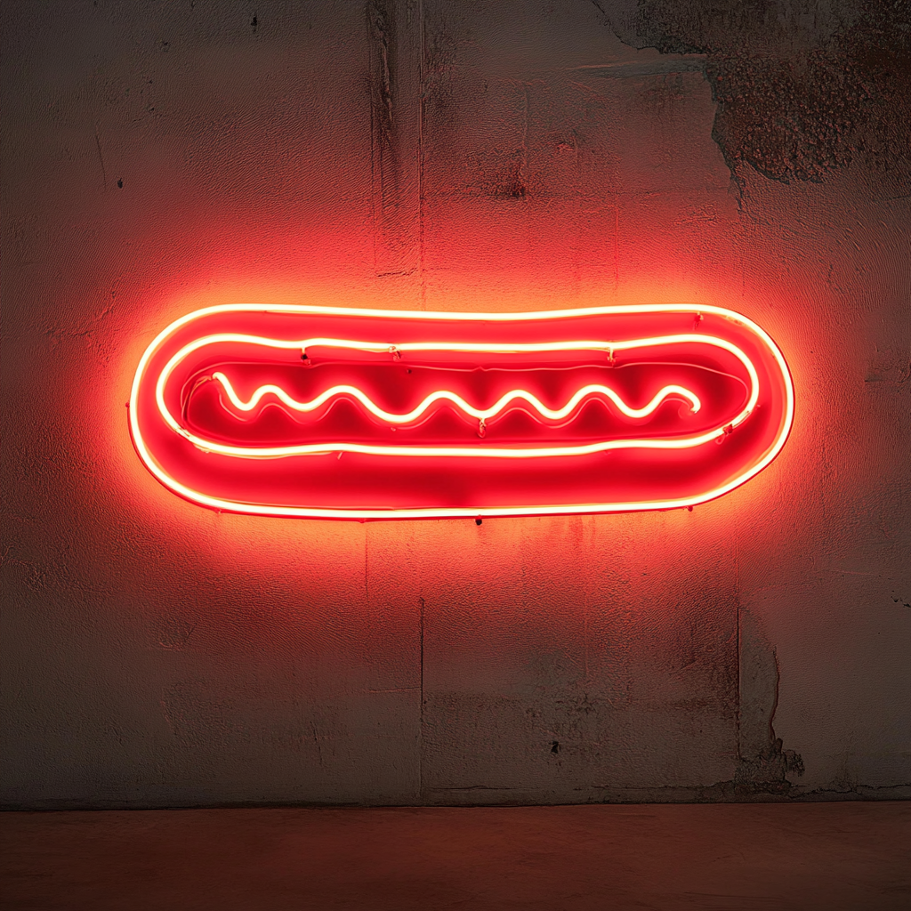 Chili Dog - Red Neon Sign, 18 Inches