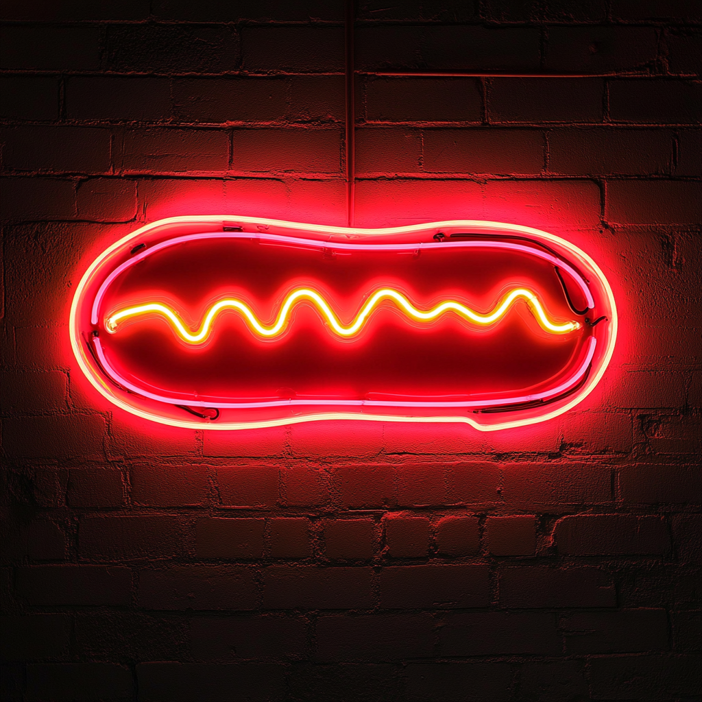 Chili Dog - Red Neon Sign, 18 Inches