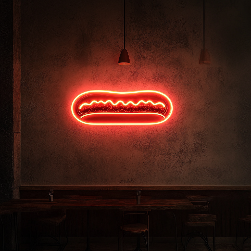 Chili Dog - Red Neon Sign, 18 Inches