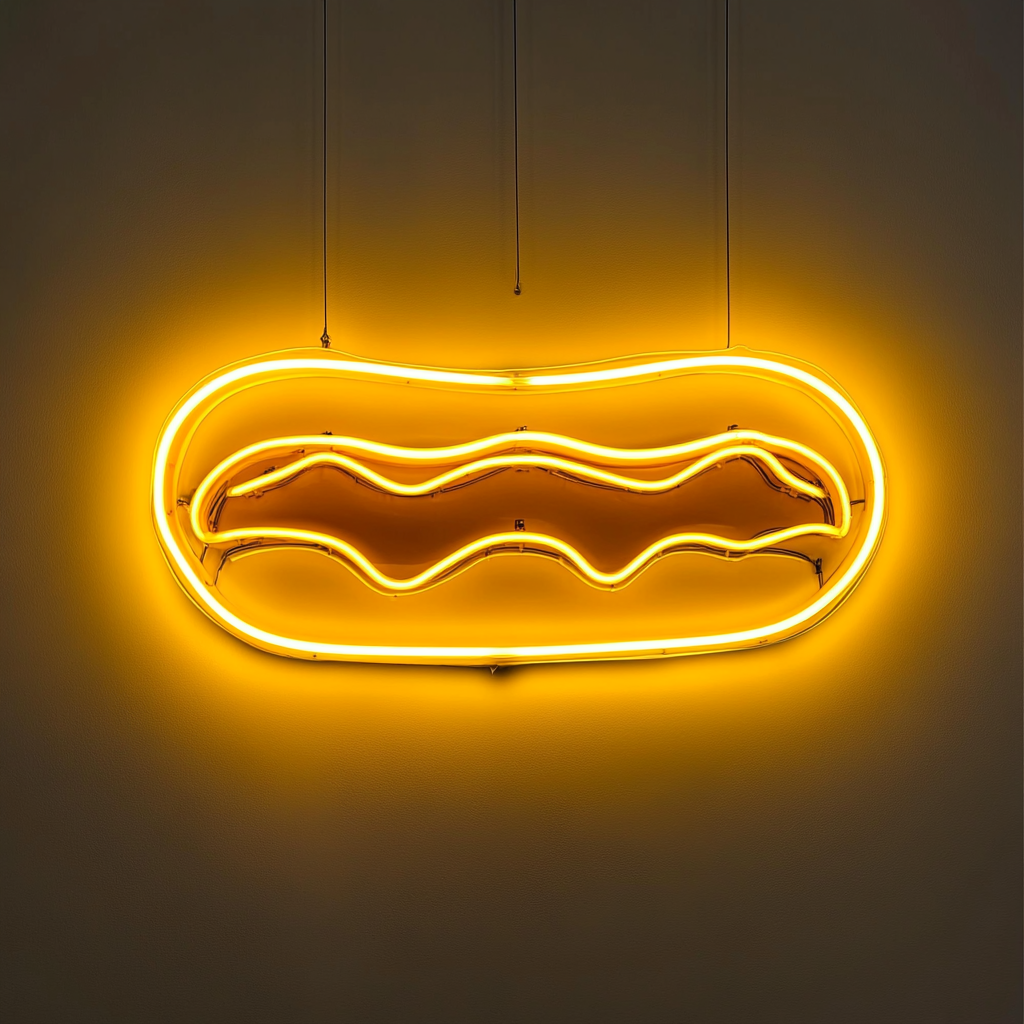 Chili Dog - Yellow Neon Sign, 18 Inches