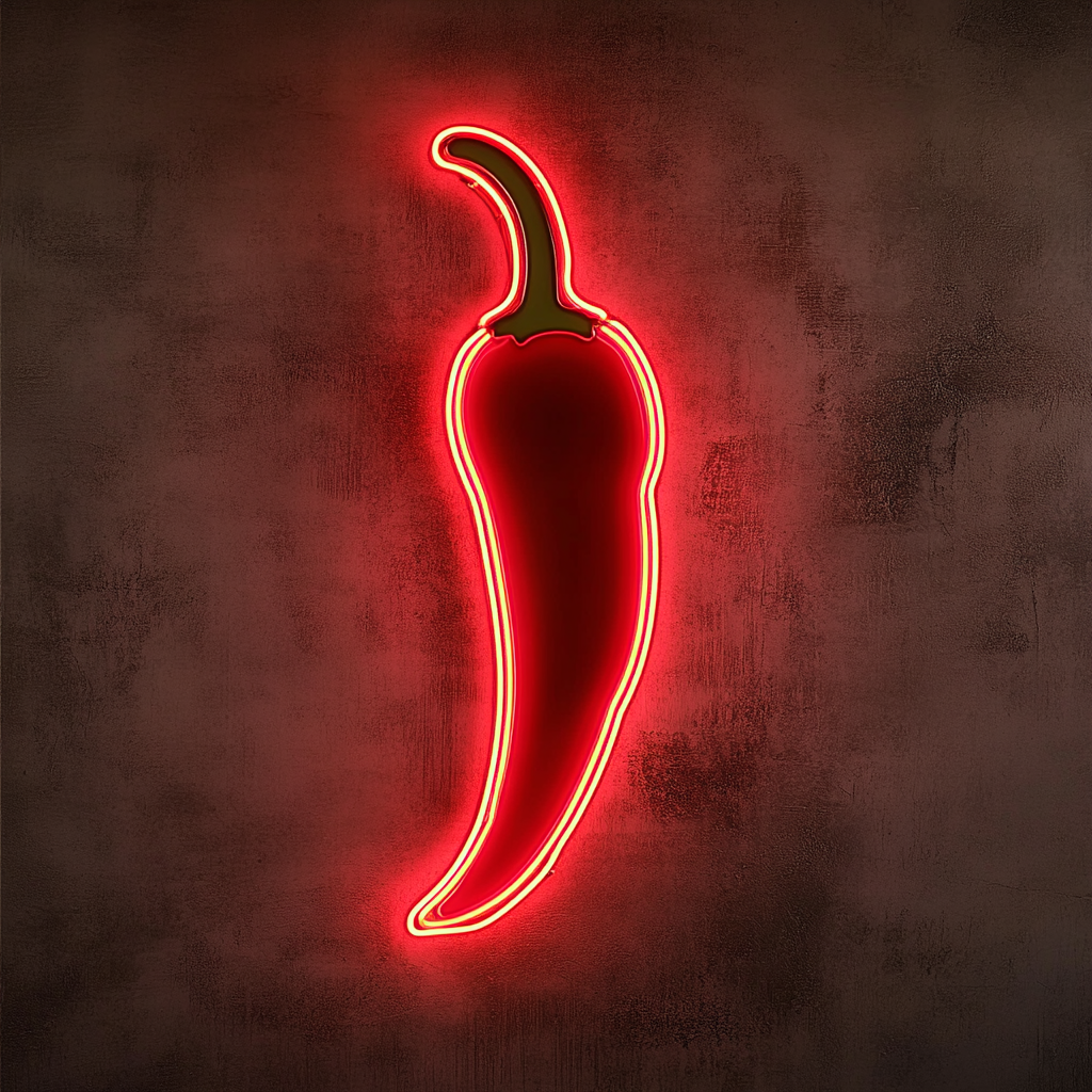 Chili Pepper - Red Neon Sign, 18 Inches