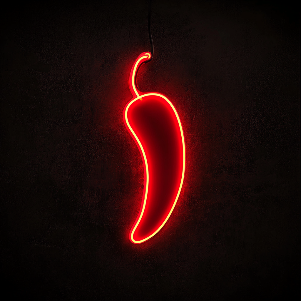 Chili Pepper - Red Neon Sign, 18 Inches