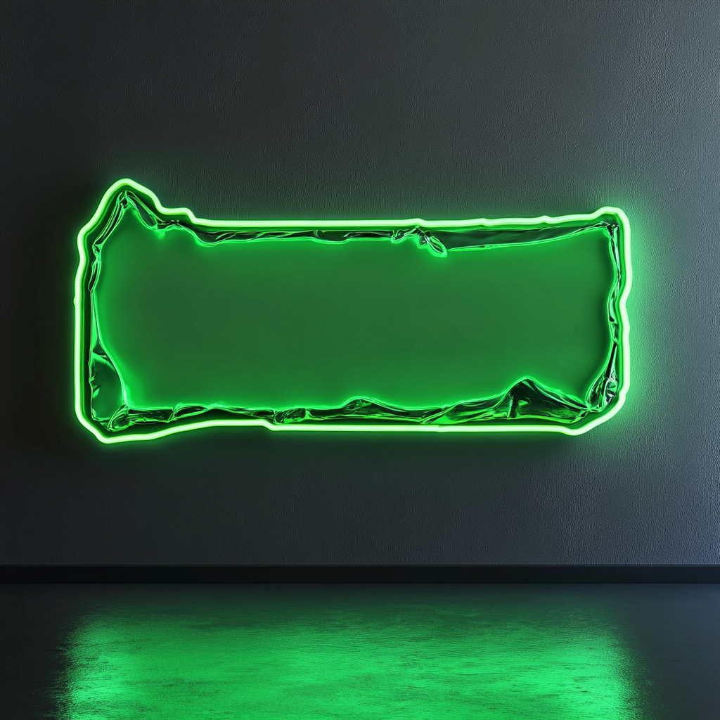 Chocolate Bar Unwrapped - Green Neon Sign, 18 Inches