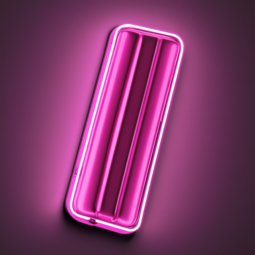 Chocolate Bar Unwrapped - Pink Neon Sign, 18 Inches