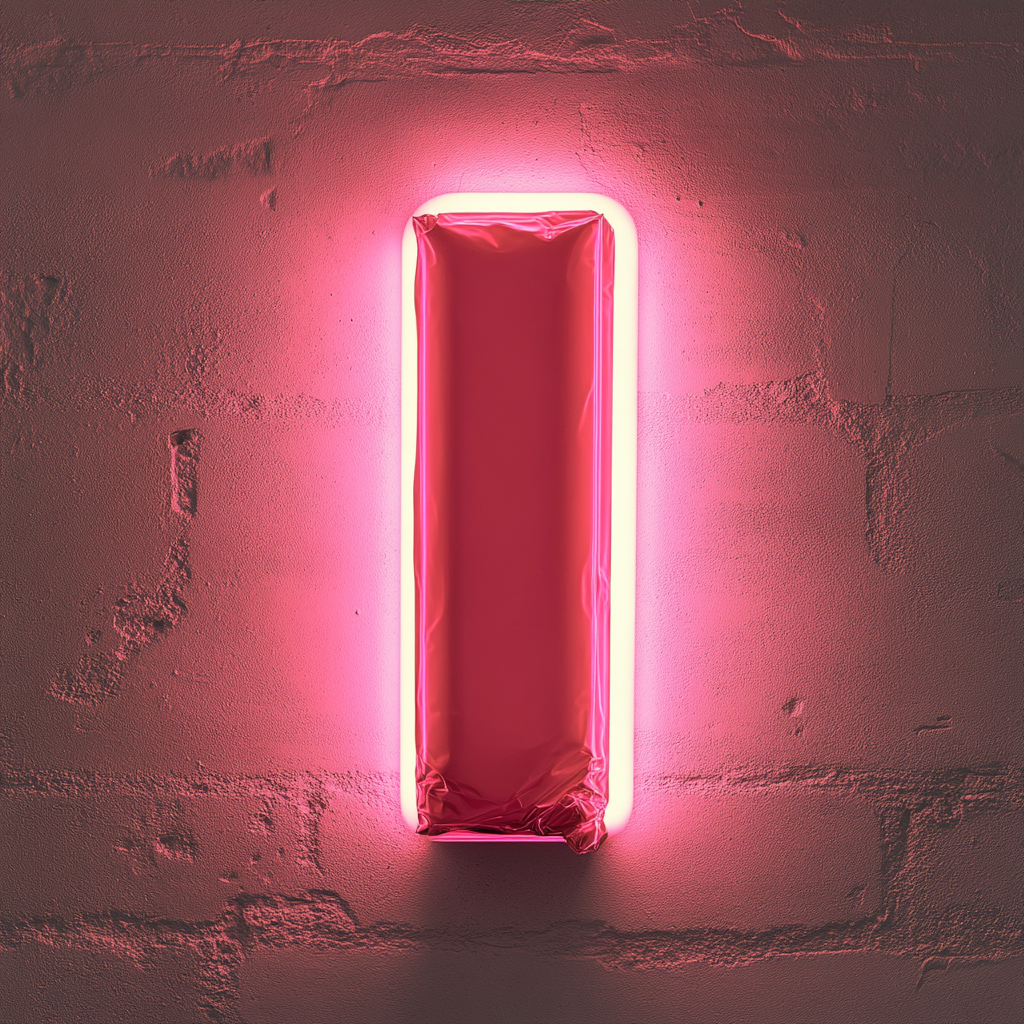 Chocolate Bar Unwrapped - Pink Neon Sign, 18 Inches