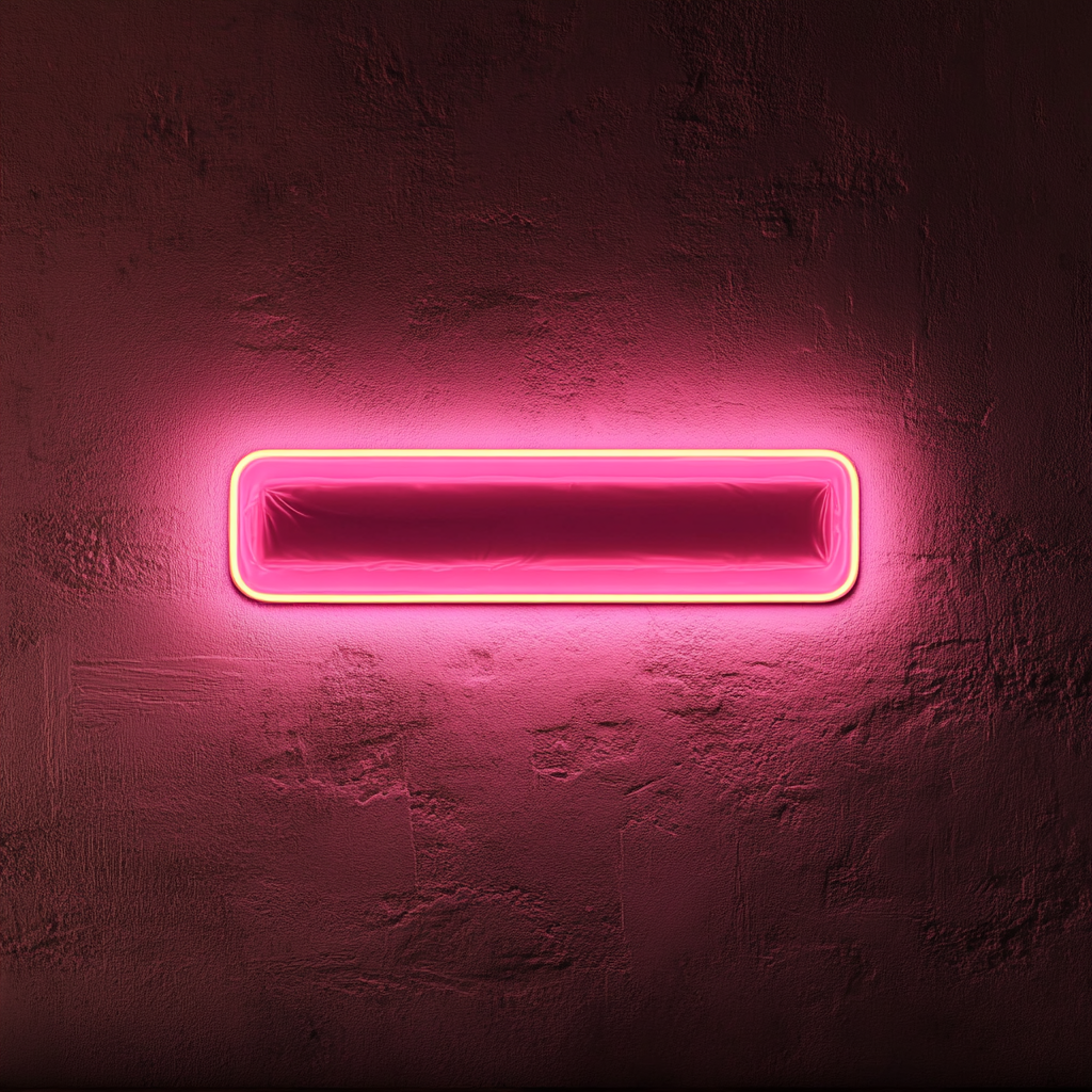 Chocolate Bar Unwrapped - Pink Neon Sign, 24 Inches