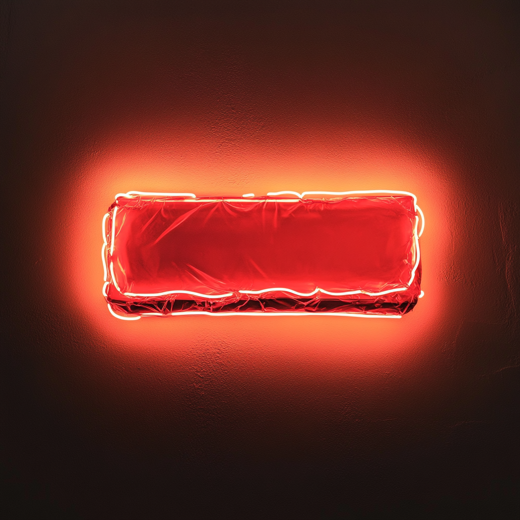 Chocolate Bar Unwrapped - Red Neon Sign, 18 Inches