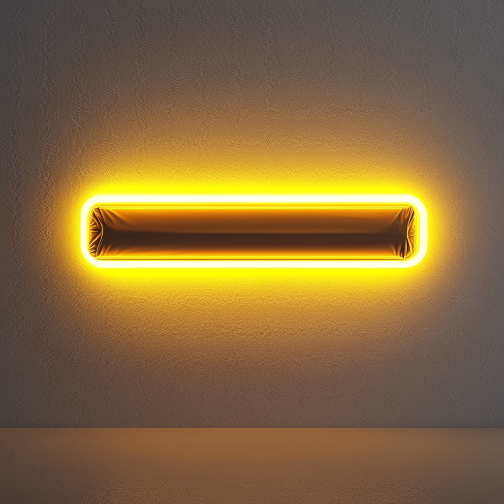 Chocolate Bar Unwrapped - Yellow Neon Sign, 18 Inches