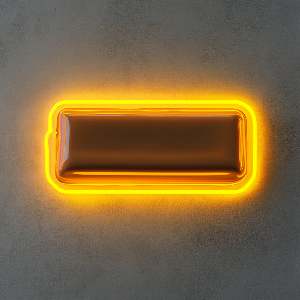 Chocolate Bar Unwrapped - Yellow Neon Sign, 18 Inches