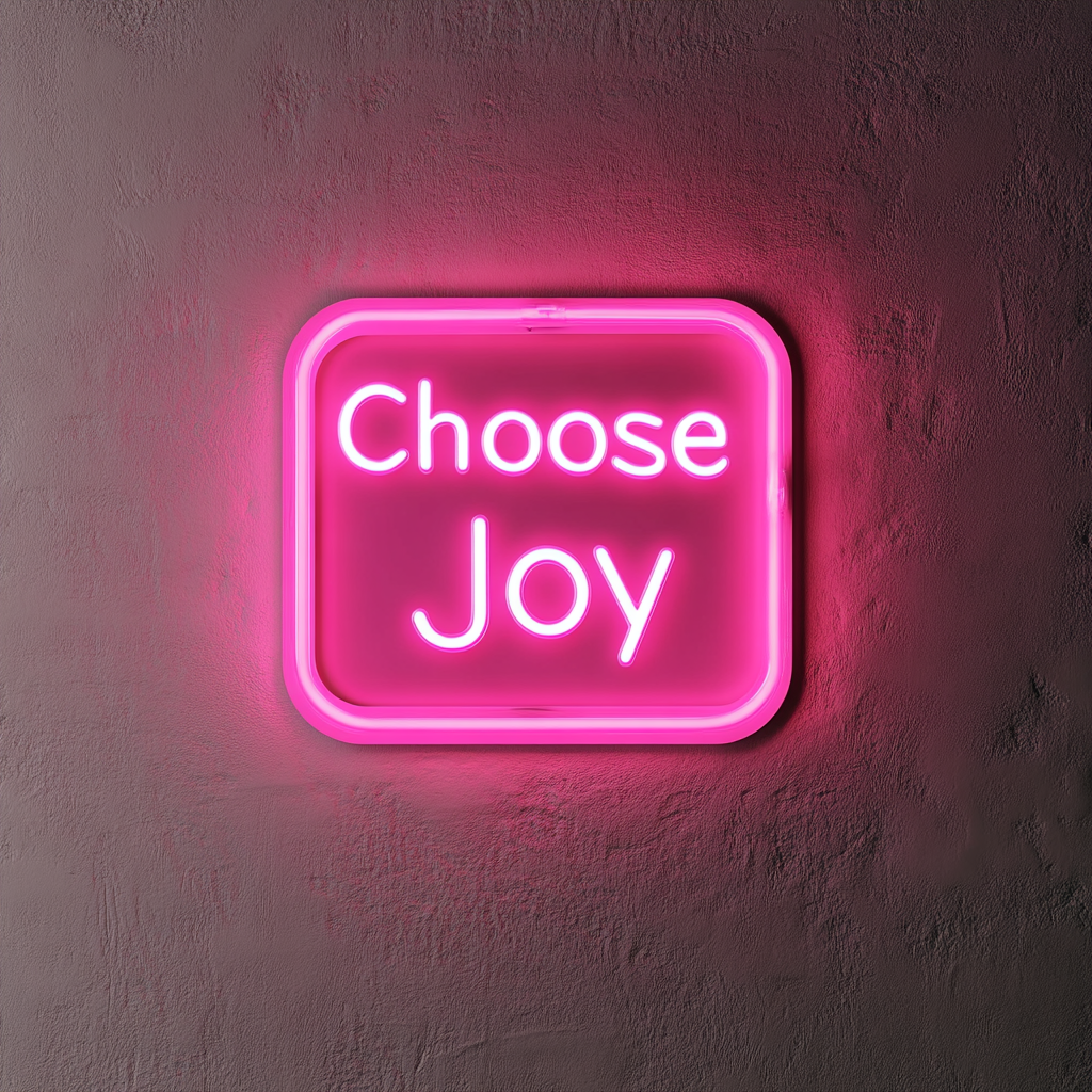 Choose Joy - Pink Neon Sign, 24 Inches