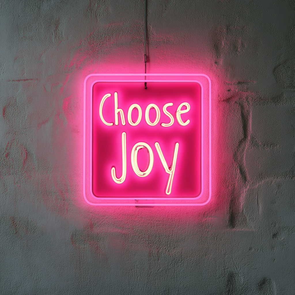 Choose Joy - Pink Neon Sign, 24 Inches