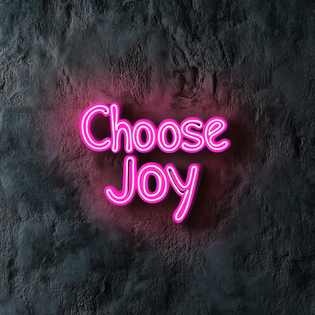 Choose Joy - Pink Neon Sign, 24 Inches