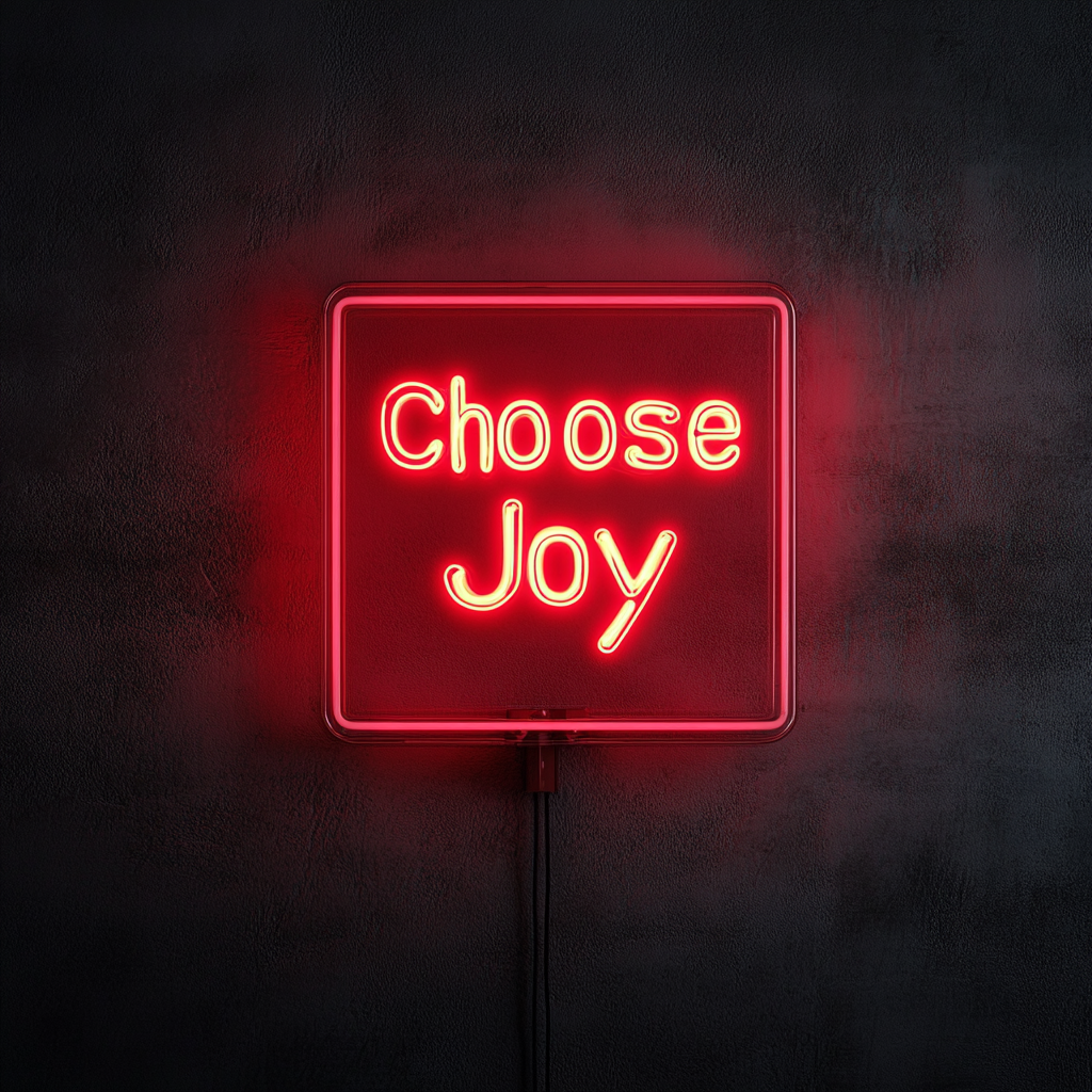 Choose Joy - Red Neon Sign, 24 Inches