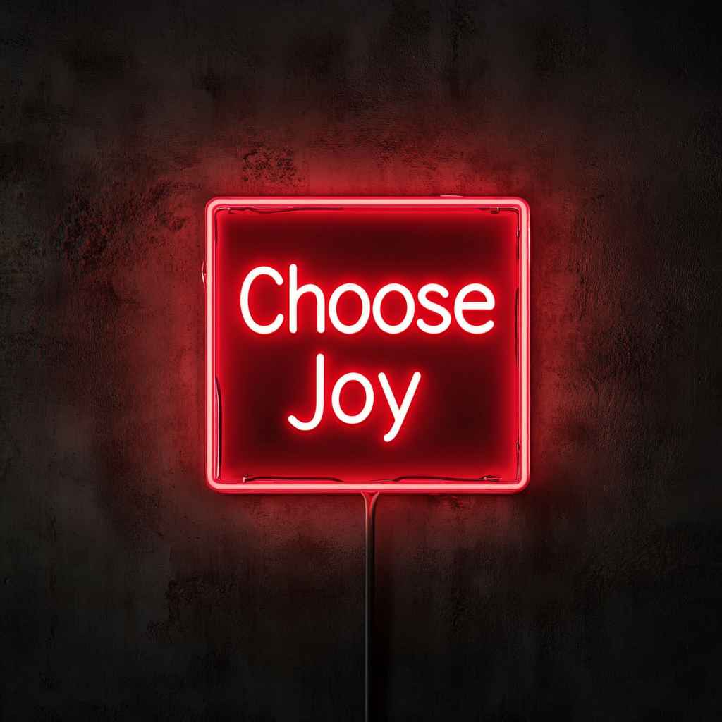 Choose Joy - Red Neon Sign, 24 Inches