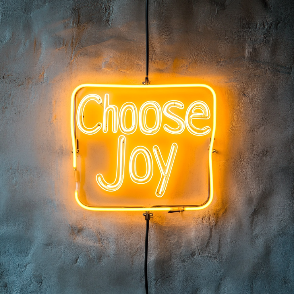 Choose Joy - Yellow Neon Sign, 24 Inches