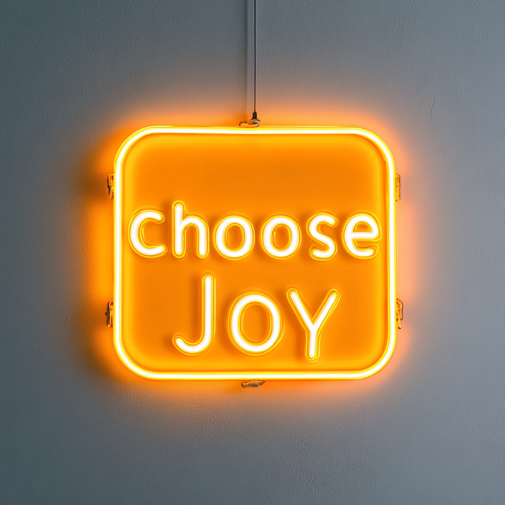 Choose Joy - Yellow Neon Sign, 24 Inches