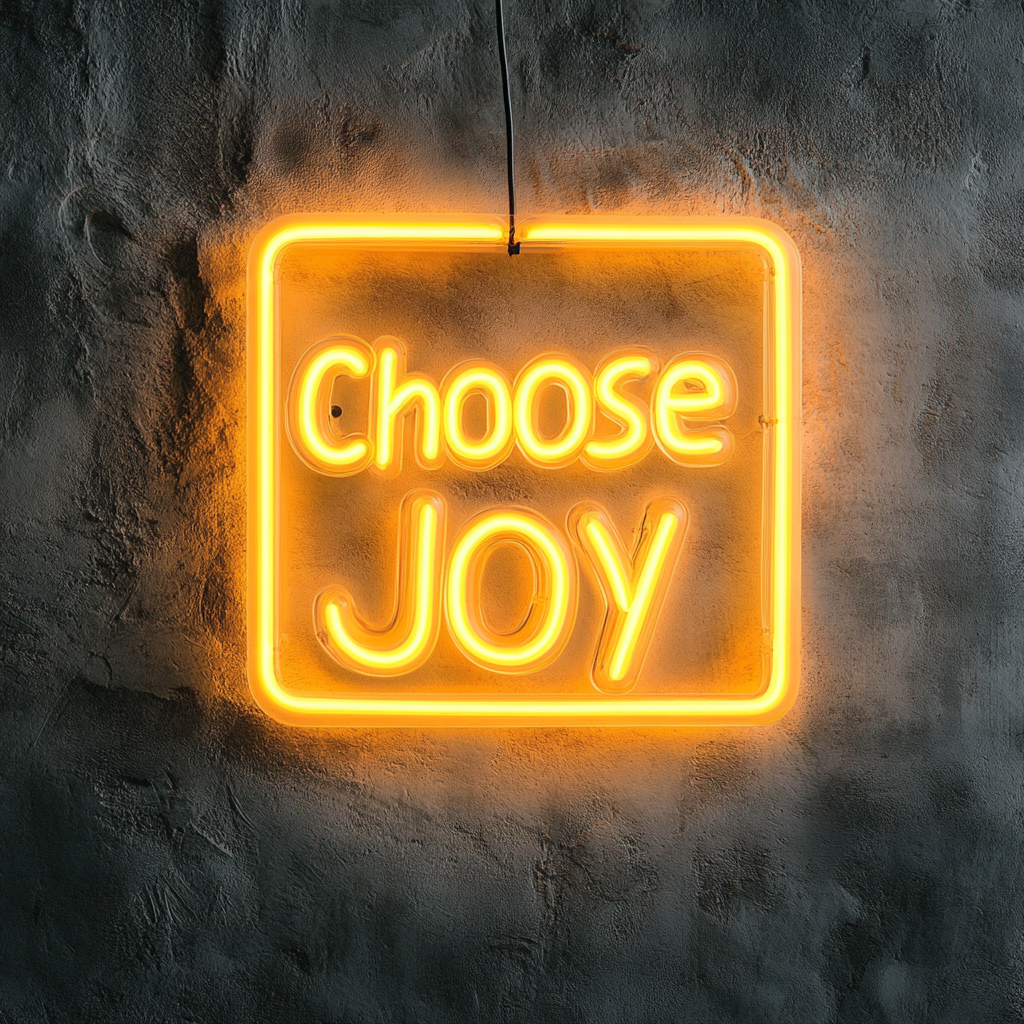 Choose Joy - Yellow Neon Sign, 24 Inches