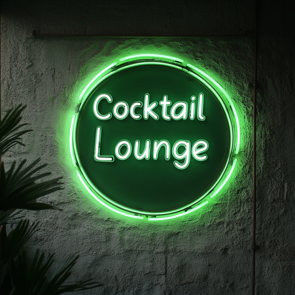"Cocktail Lounge" - Green Neon Sign, 24 Inches