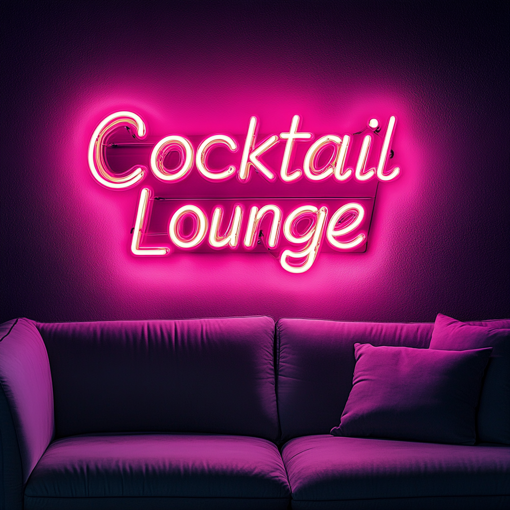 "Cocktail Lounge" - Pink Neon Sign, 24 Inches