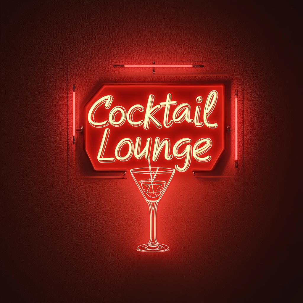 "Cocktail Lounge" - Red Neon Sign, 24 Inches