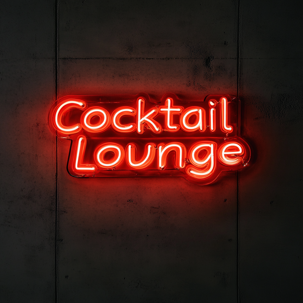 "Cocktail Lounge" - Red Neon Sign, 24 Inches
