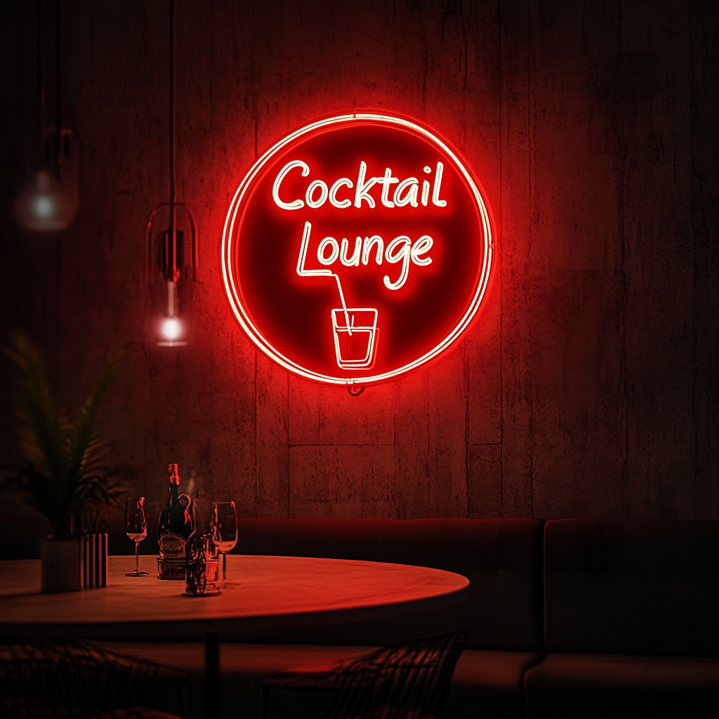 "Cocktail Lounge" - Red Neon Sign, 24 Inches