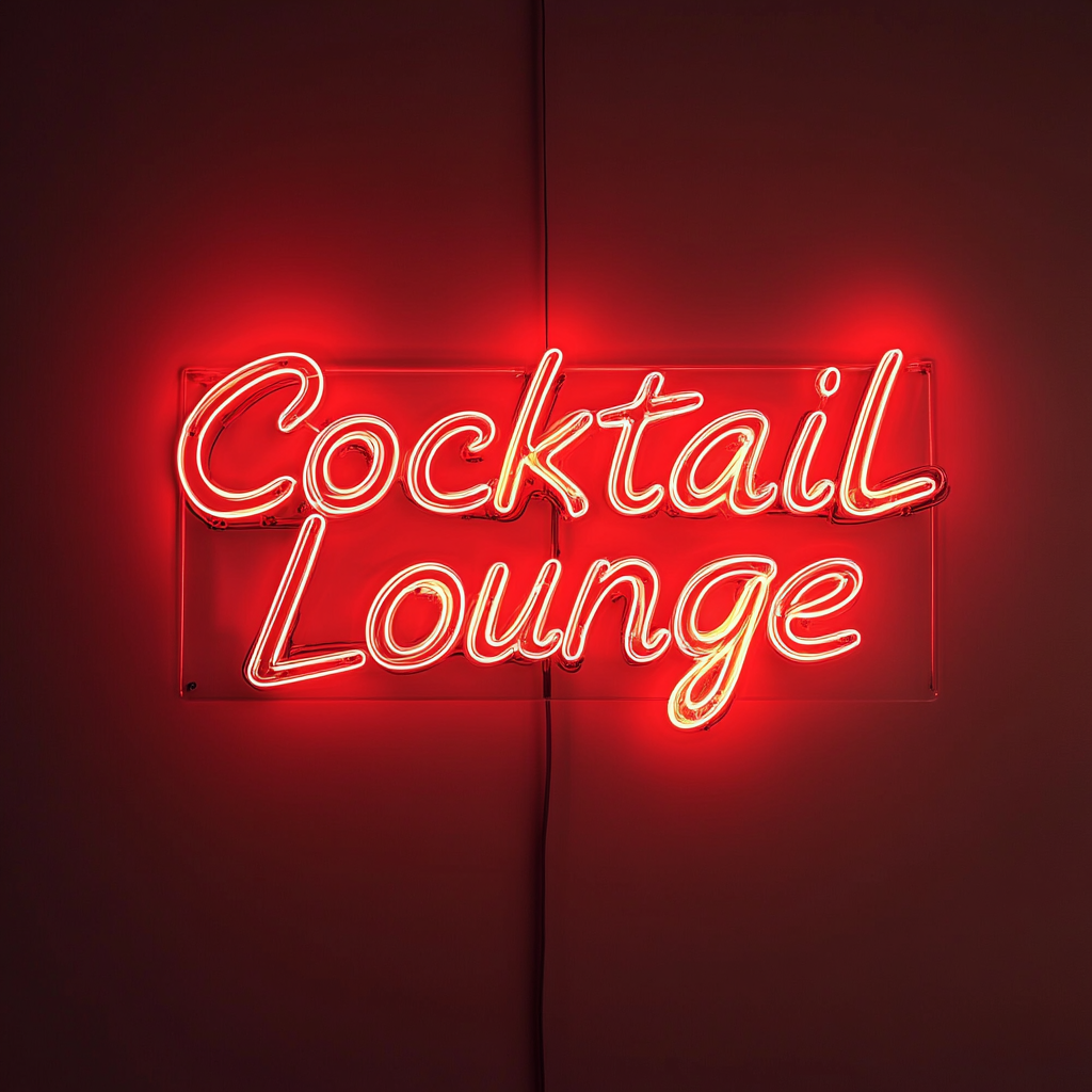 "Cocktail Lounge" - Red Neon Sign, 24 Inches