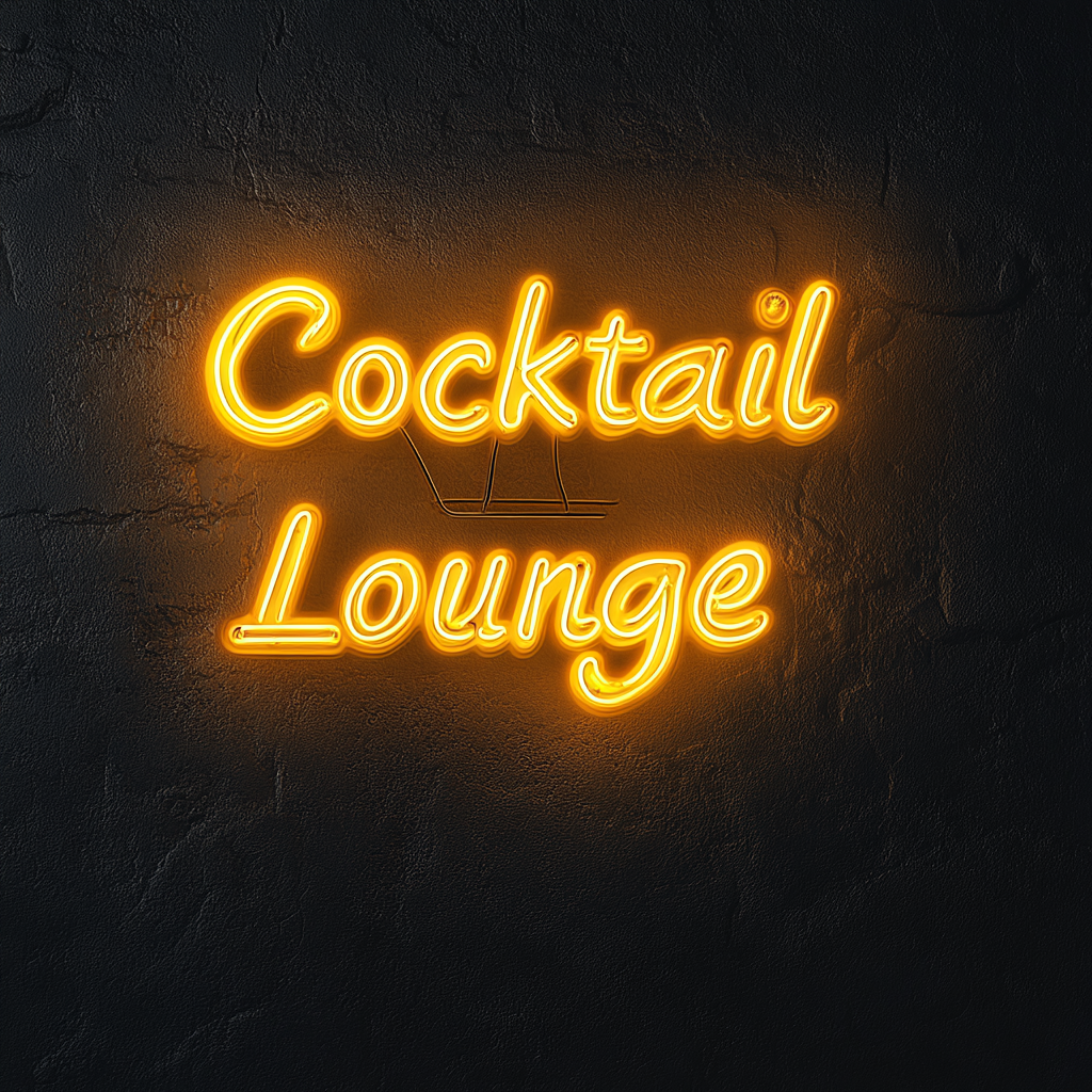 "Cocktail Lounge" - Yellow Neon Sign, 24 Inches
