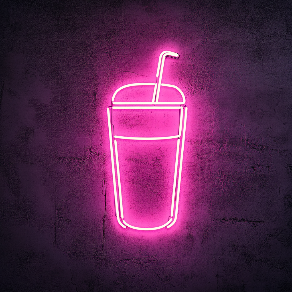 Cocktail Shaker - Pink Neon Sign, 24 Inches