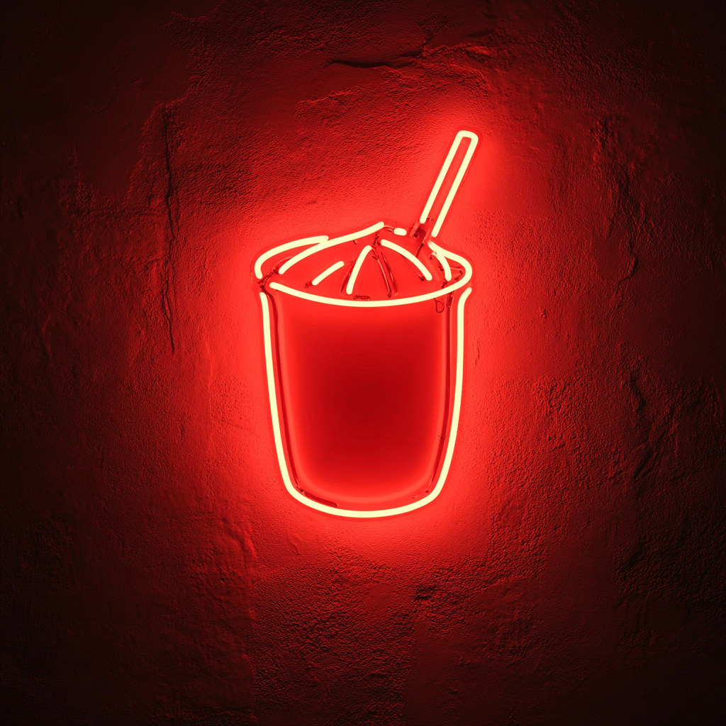 Coconut Drink - Red Neon Sign, 18 Inches