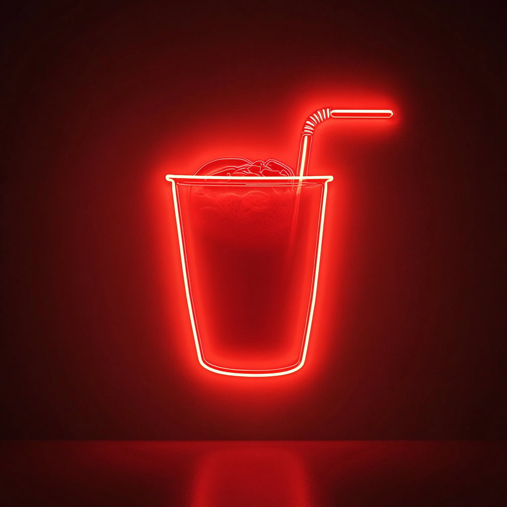 Coconut Drink - Red Neon Sign, 18 Inches