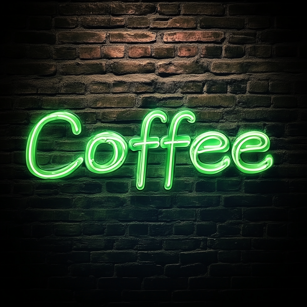Coffee - Green Neon Sign, 18 Inches