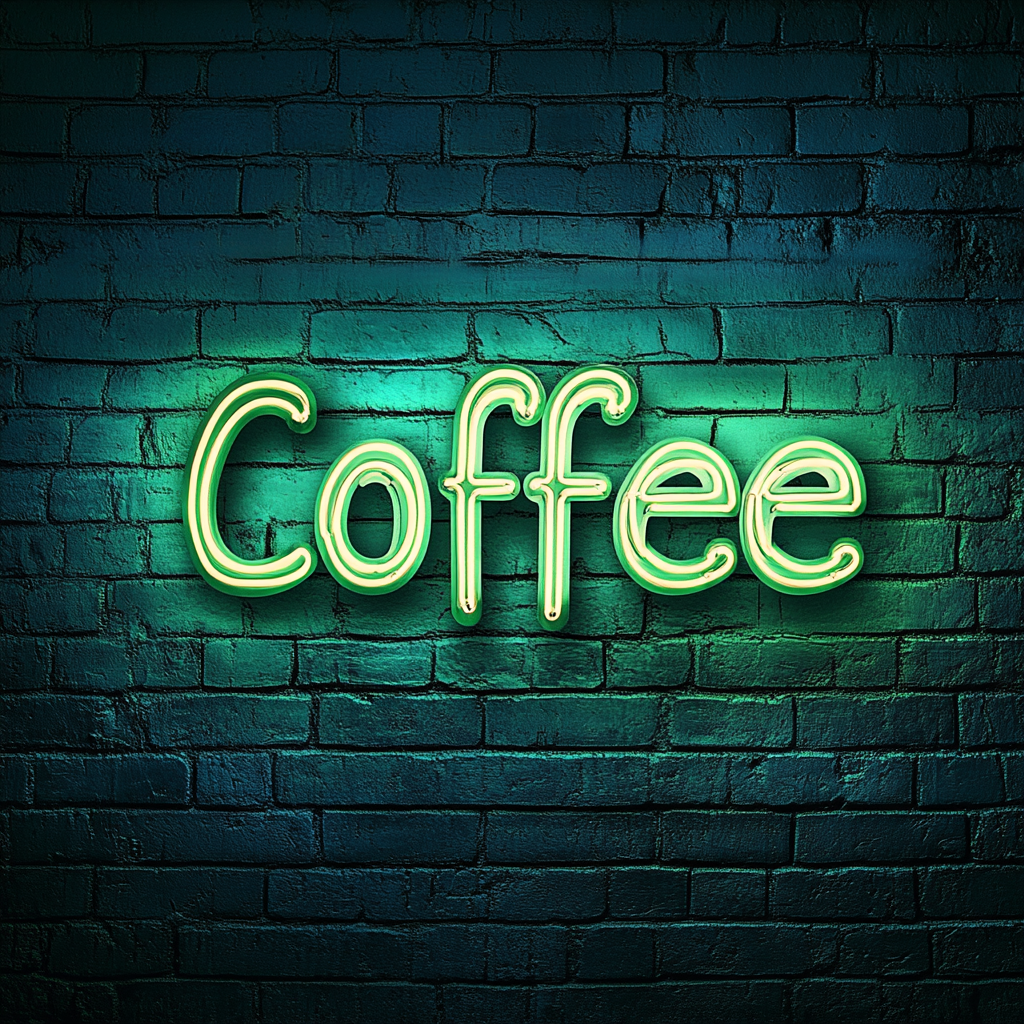 Coffee - Green Neon Sign, 18 Inches