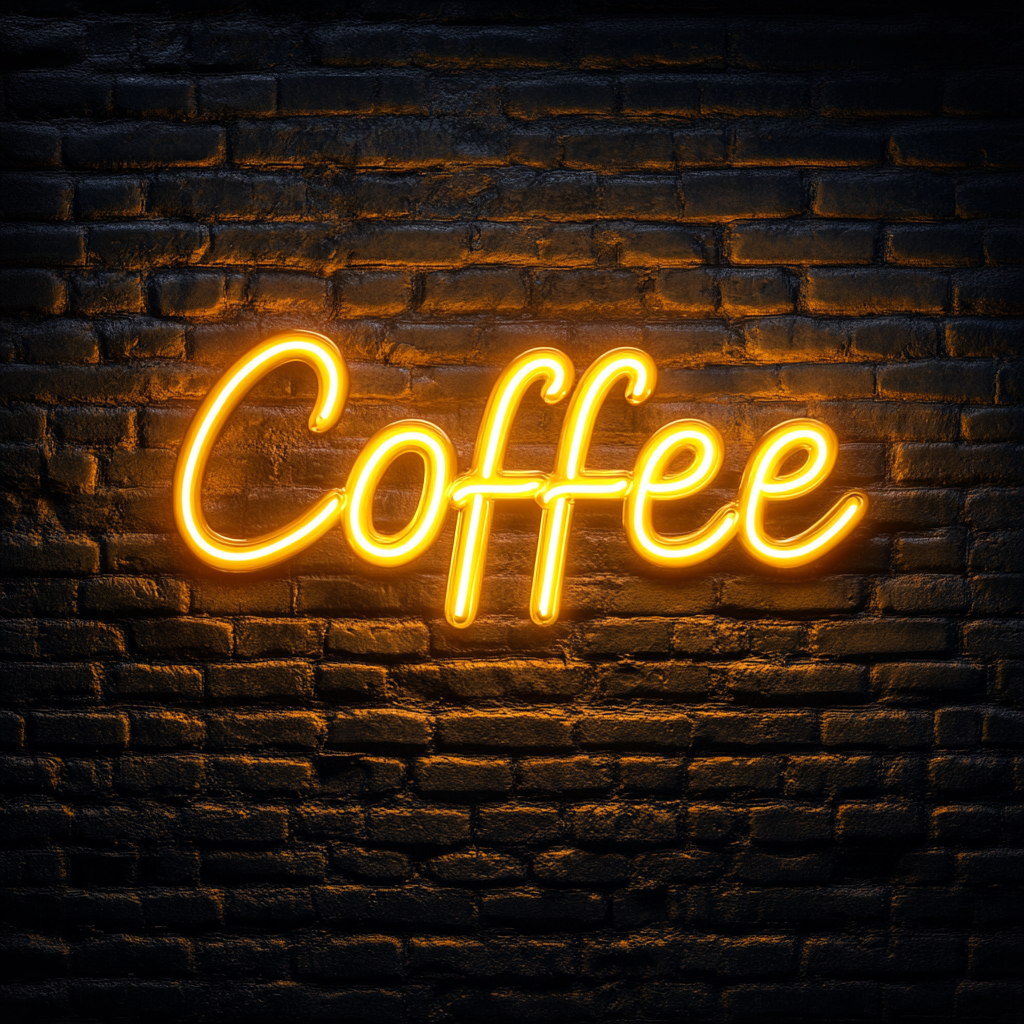 Coffee - Yellow Neon Sign, 24 Inches