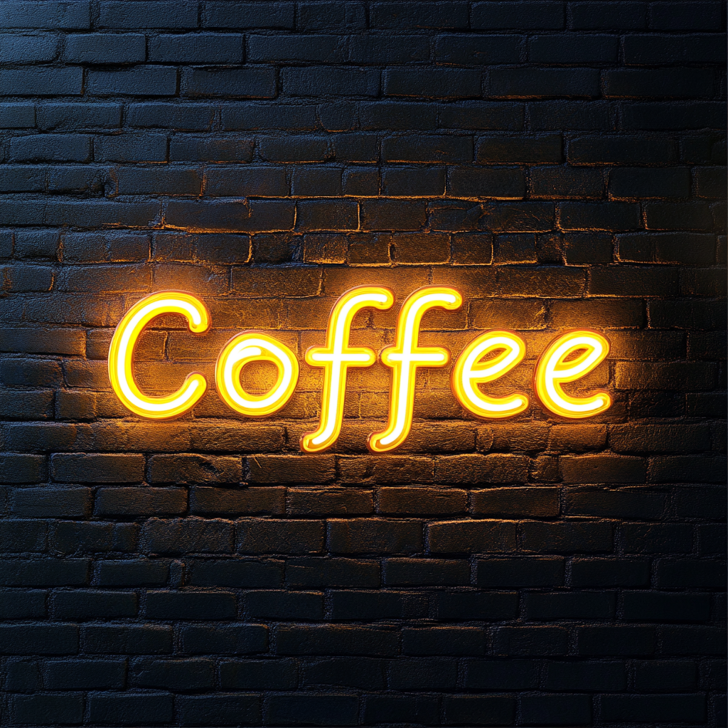 Coffee - Yellow Neon Sign, 24 Inches
