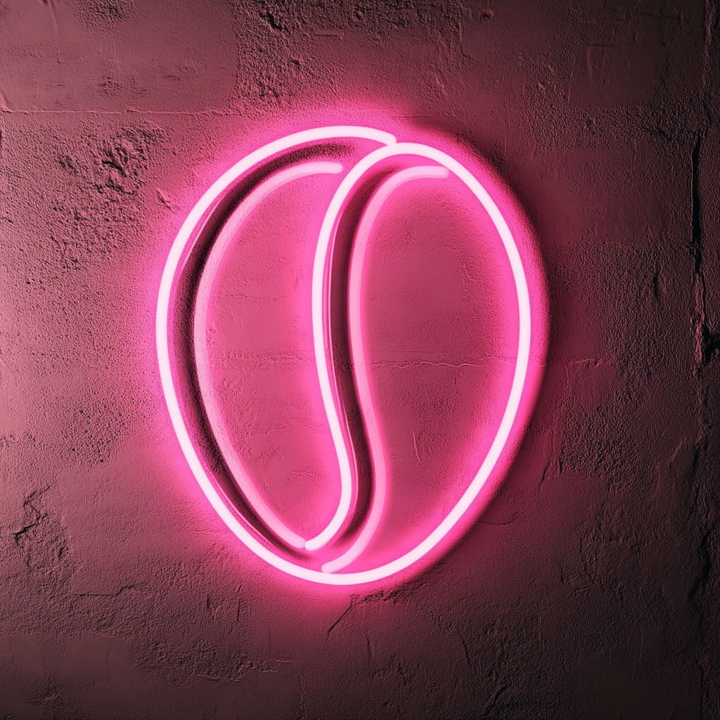 Coffee Beans - Pink Neon Sign, 18 Inches