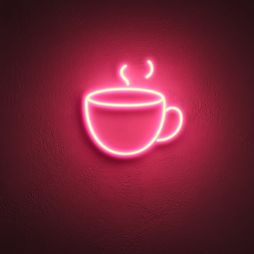 Coffee Mug - Pink Neon Sign, 24 Inches