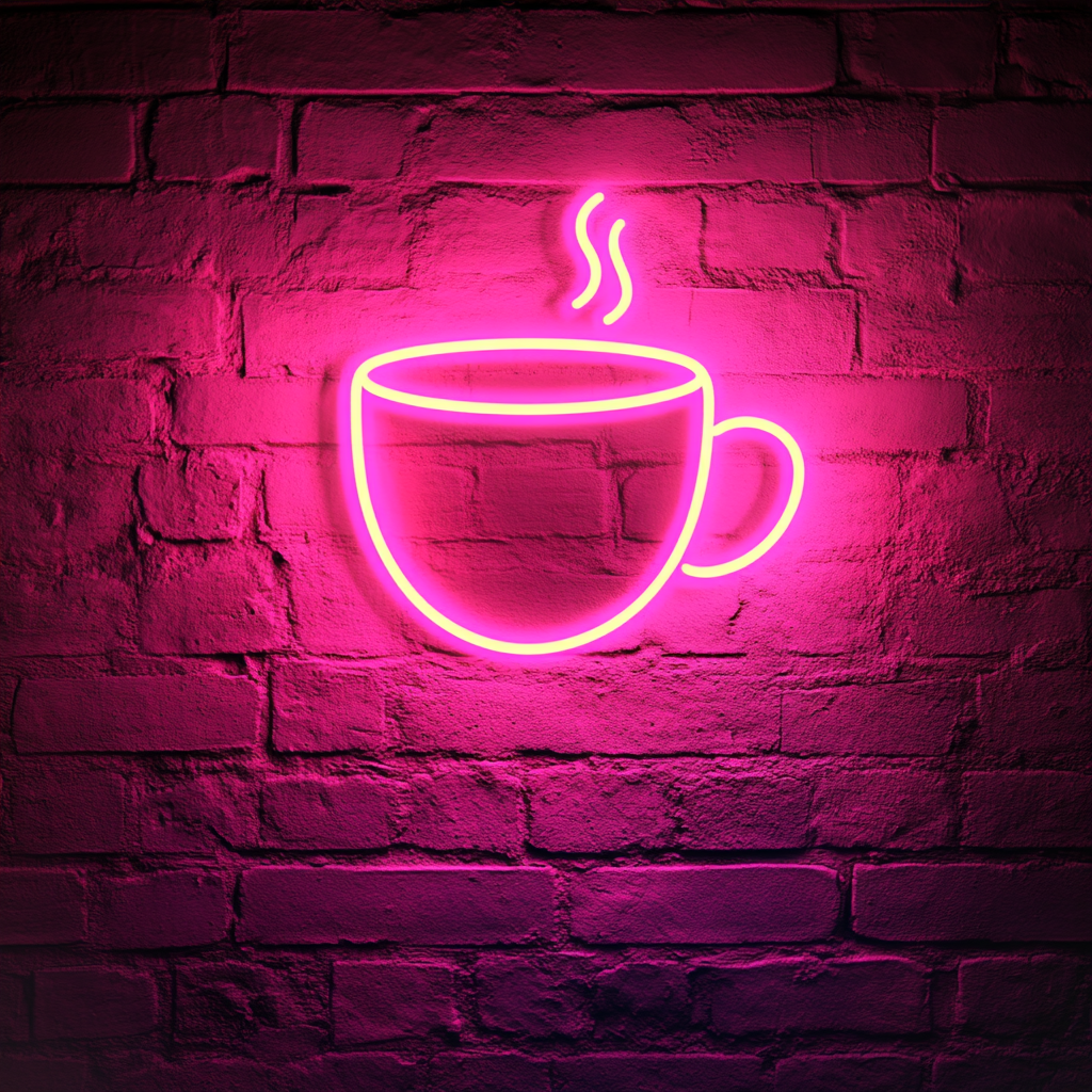 Coffee Mug - Pink Neon Sign, 18 Inches