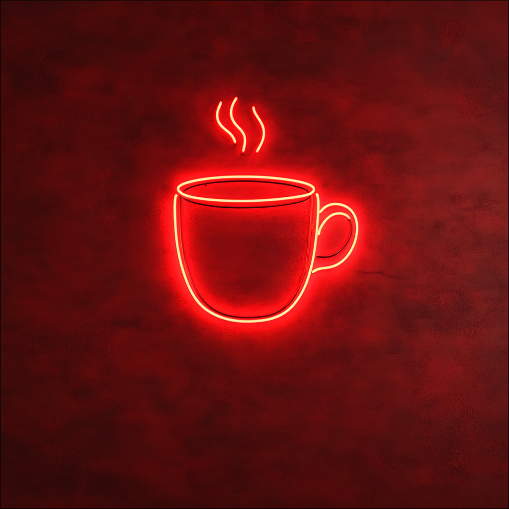Coffee Mug - Red Neon Sign, 24 Inches