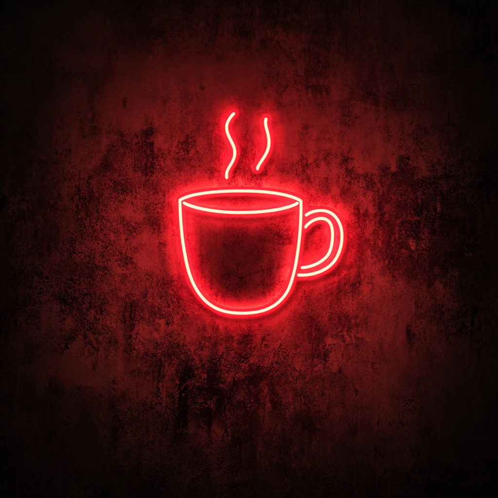 Coffee Mug - Red Neon Sign, 24 Inches