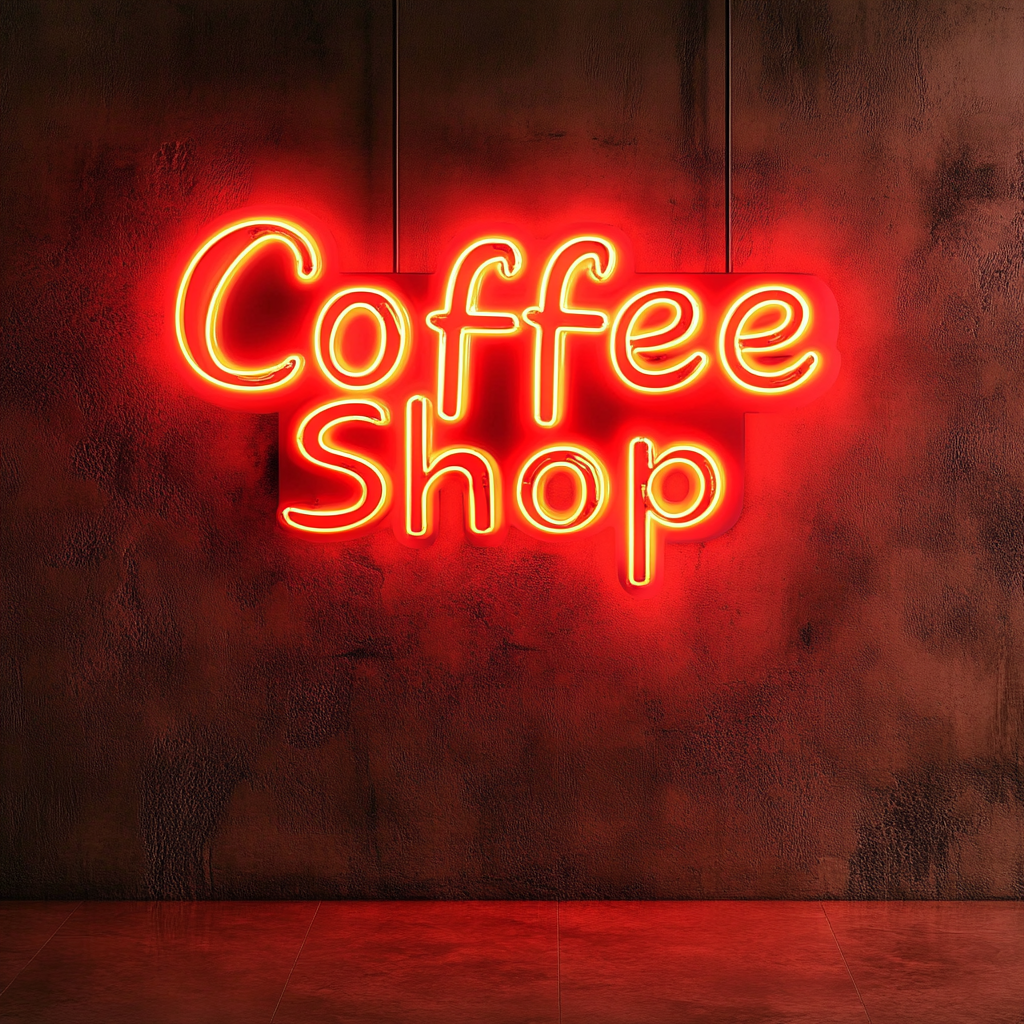 Coffee Shop - Red Neon Sign, 18 Inches