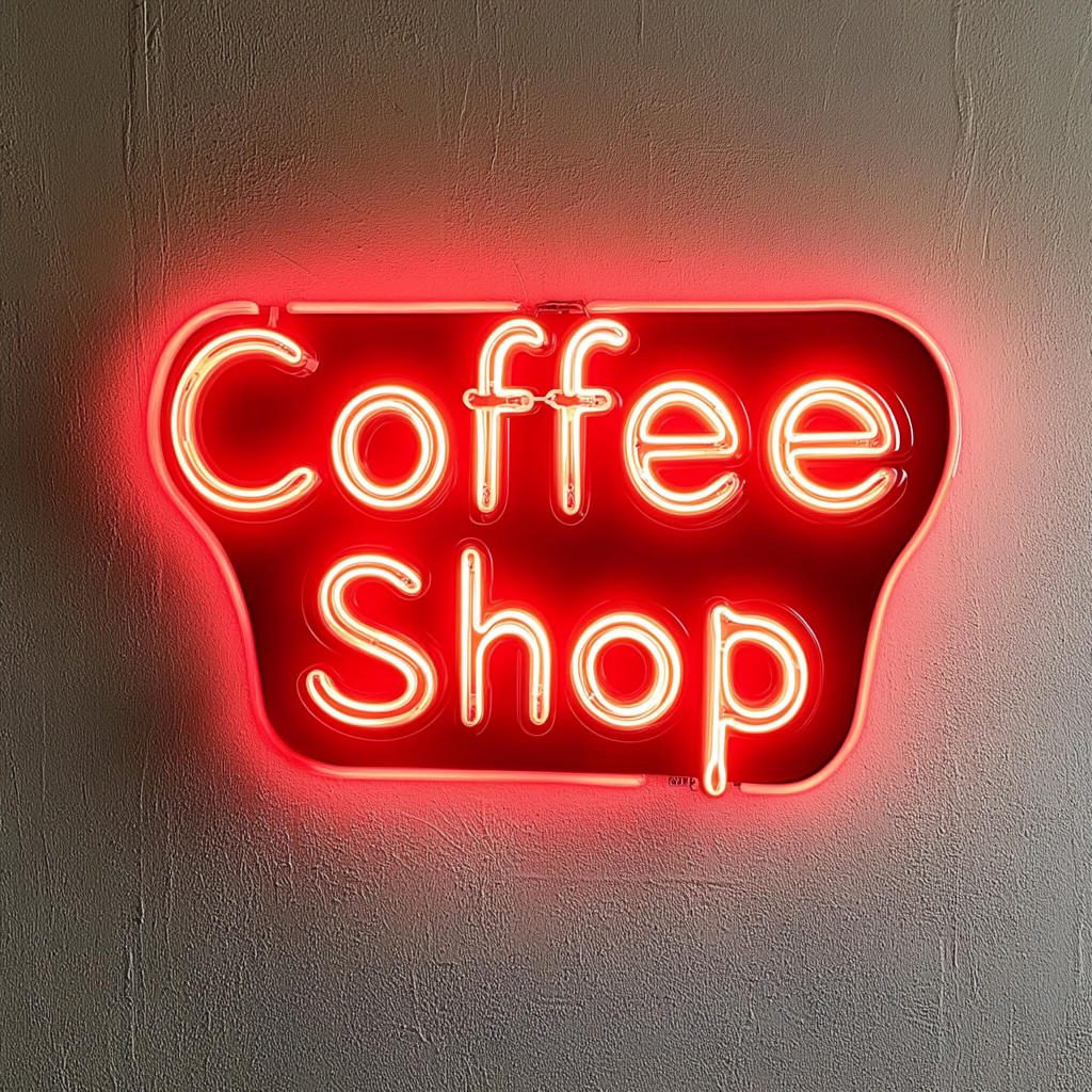 Coffee Shop - Red Neon Sign, 24 Inches
