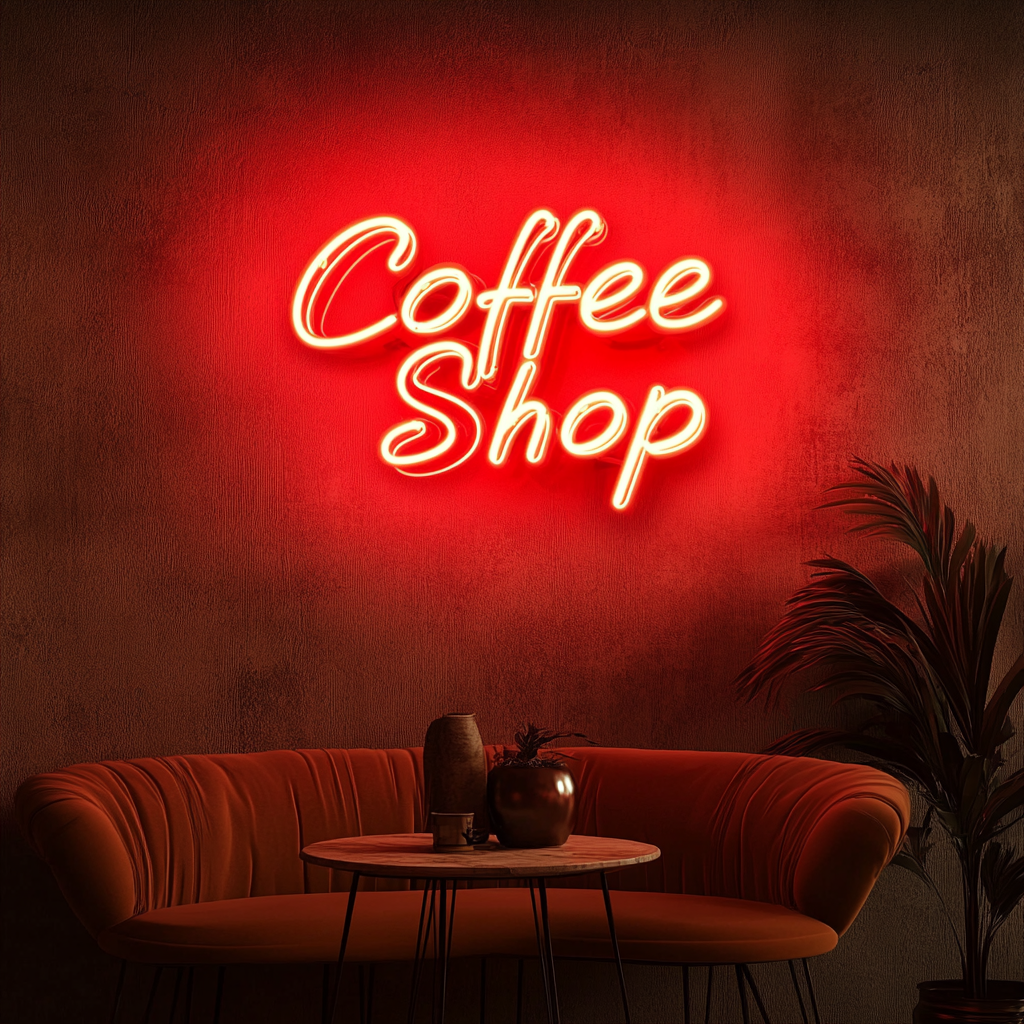 Coffee Shop - Red Neon Sign, 24 Inches