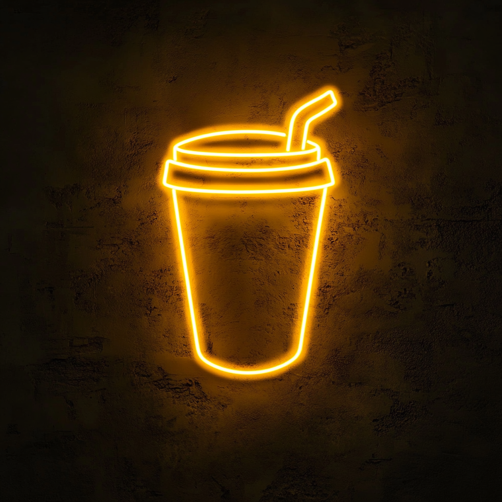 "Coffee To Go" - Yellow Neon Sign, 18 Inches