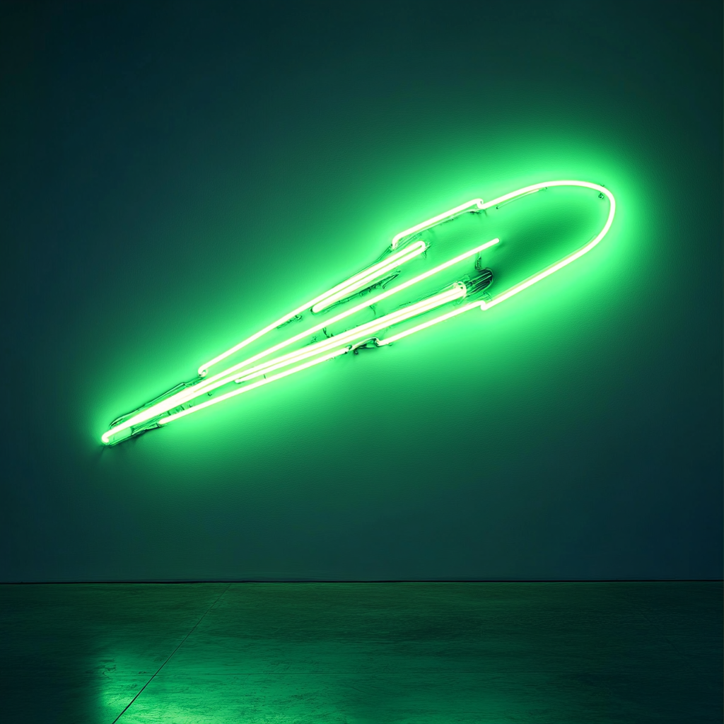 Comet - Green Neon Sign, 18 Inches