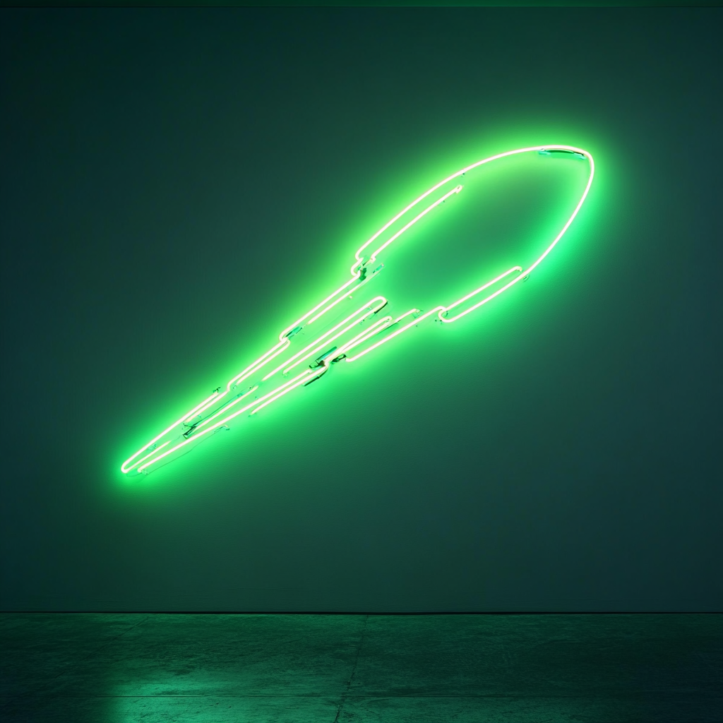 Comet - Green Neon Sign, 18 Inches