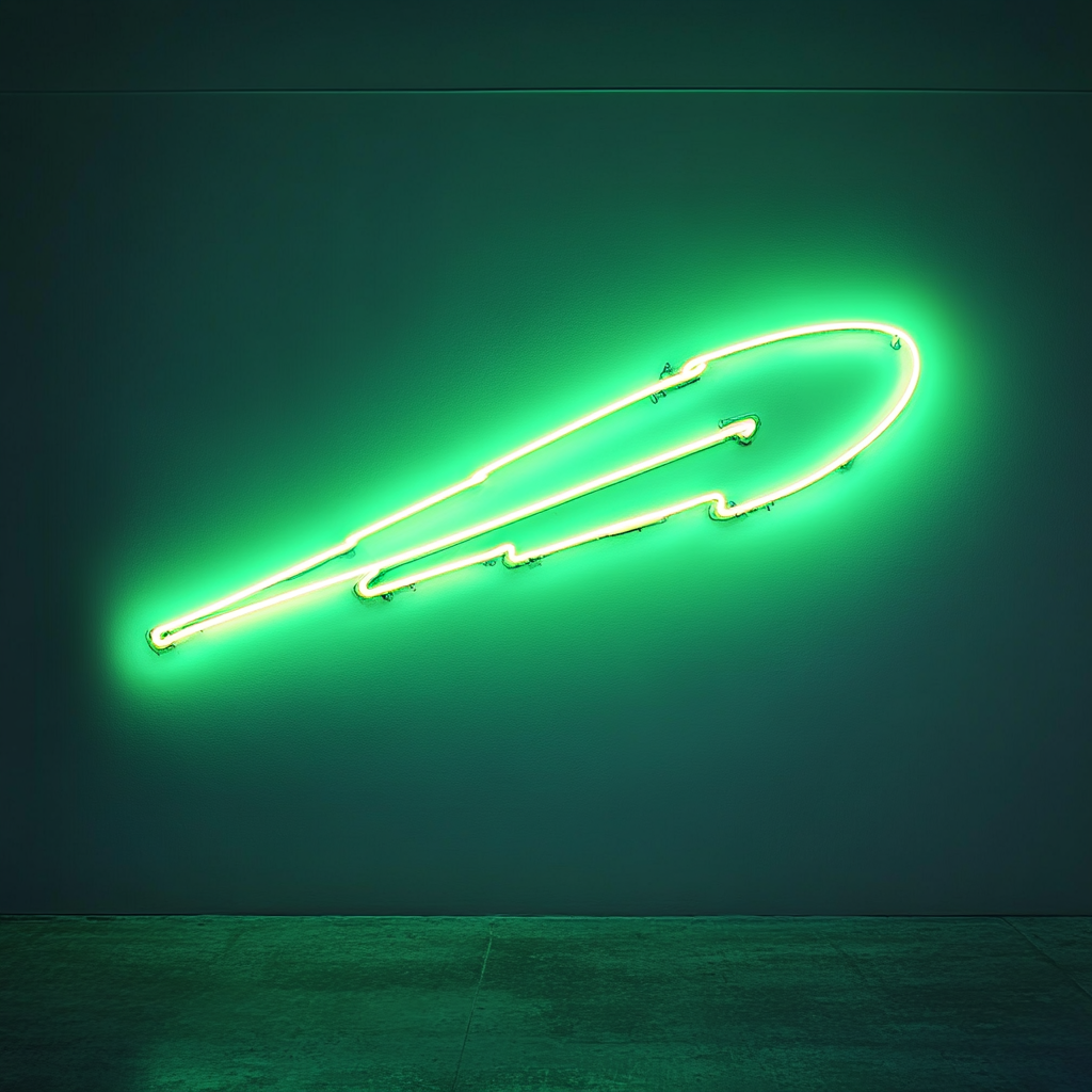 Comet - Green Neon Sign, 18 Inches