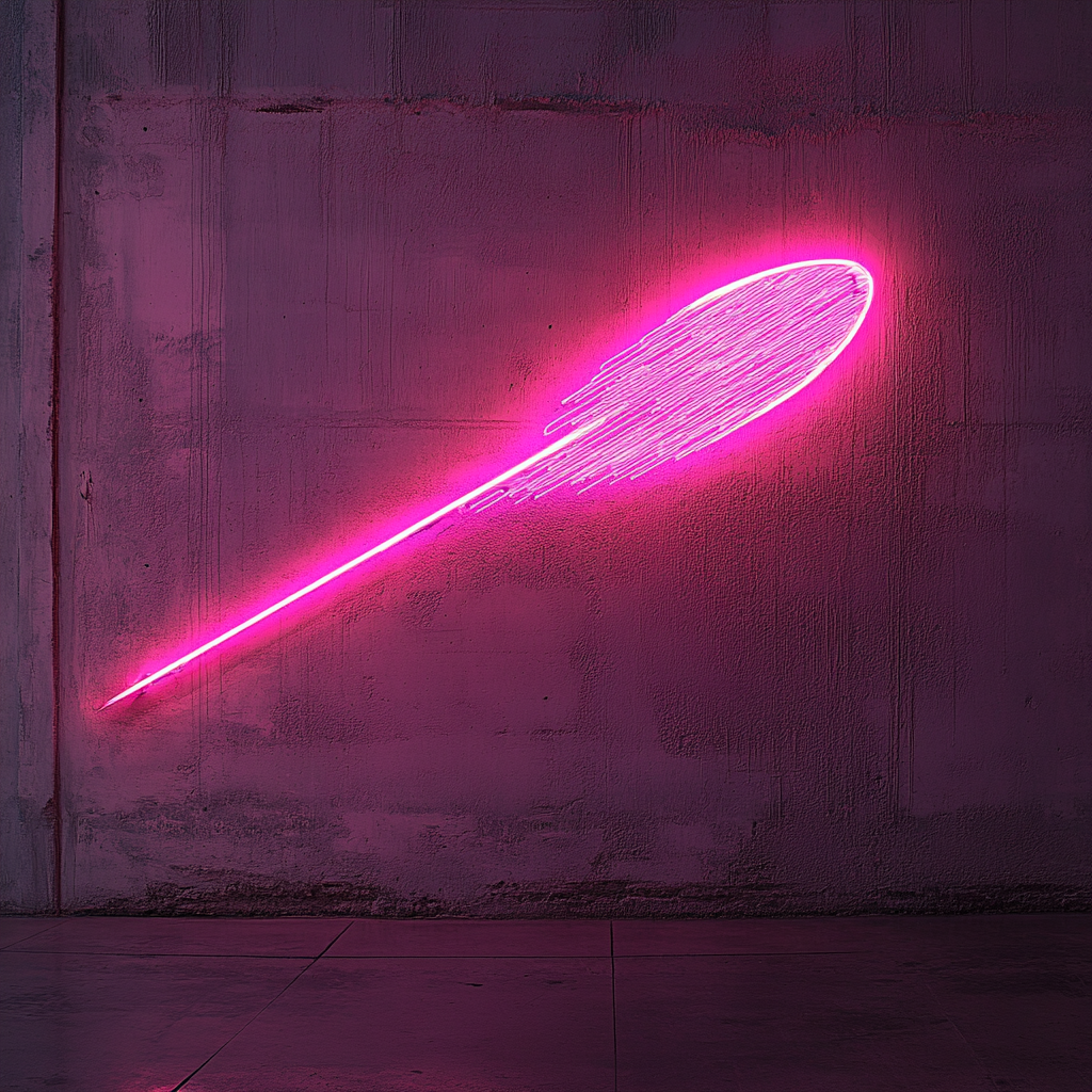 Comet - Pink Neon Sign, 18 Inches